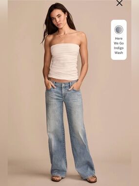 Lucky Brand Mid Rise Sweet Wide Leg Jeans NWOT Sz 26A